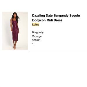 Dazzling Date Burgundy Sequin Bodycon Midi Dress